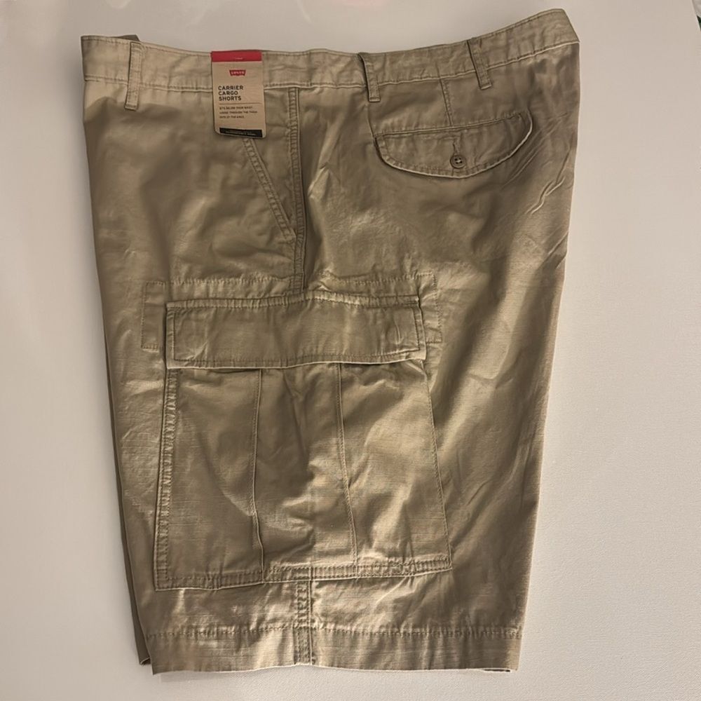 Levis Cargo Shorts Mens 44 Ripstop Tan